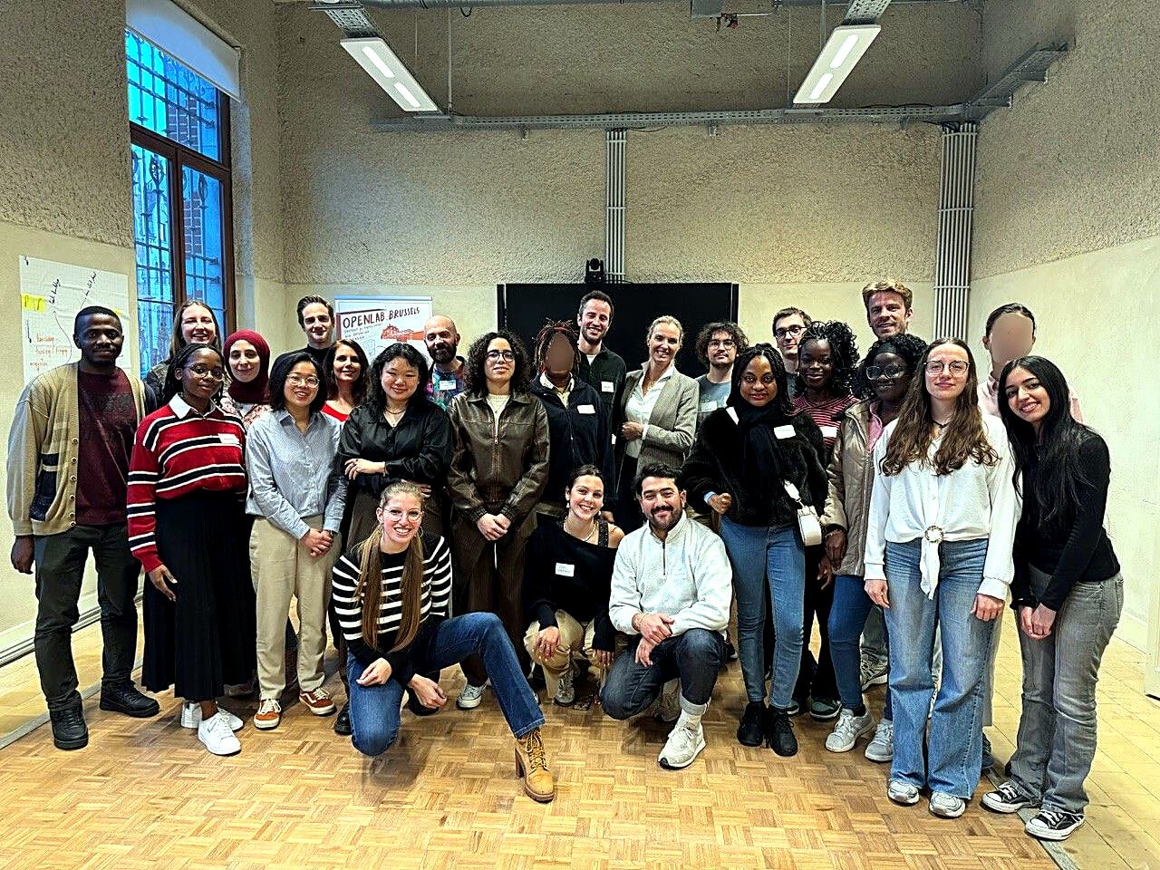 Photo de groupe lors de l'événement CIVIS OpenLab Brussels à l'ULB
